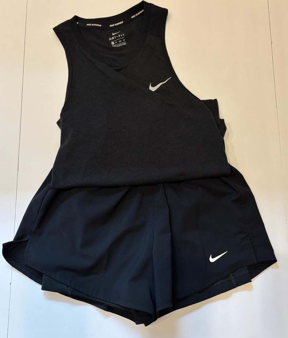 Nike Dri-FIT Running Tank Black Top & Shorts Set /SZ: XS